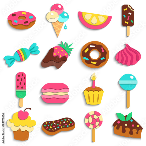 Sweets Party Treats Icons Collection