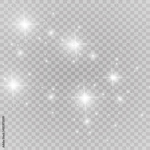 Glow light effect. Vector illustration. Christmas flash Concept.