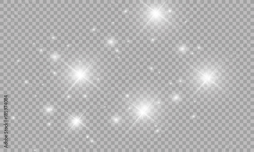Fotografia, Obraz Glow light effect. Vector illustration. Christmas flash Concept.