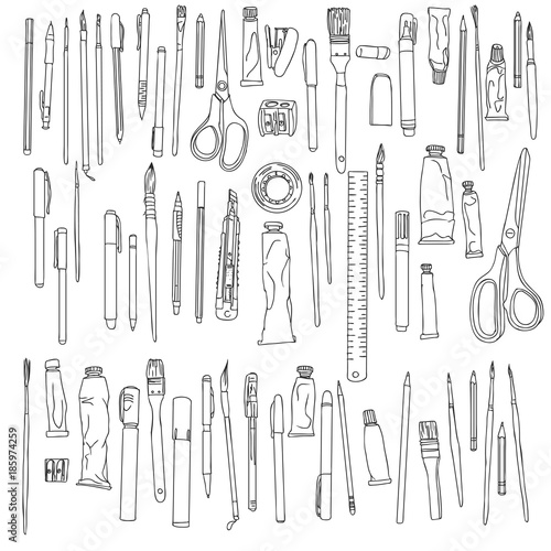 stationery, art materials