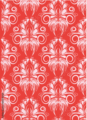 Vector damask seamless pattern background. Elegant luxury texture for wallpapers and page fill. ornament on the background. for fashion textile and fabric.