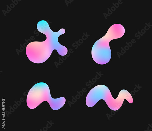 Vibrant color. Fluorescent shapes