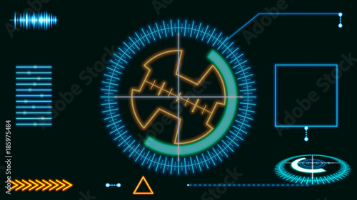 Futuristic HUD interface el...