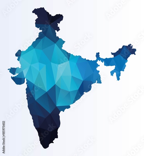 Poltgonal map of India