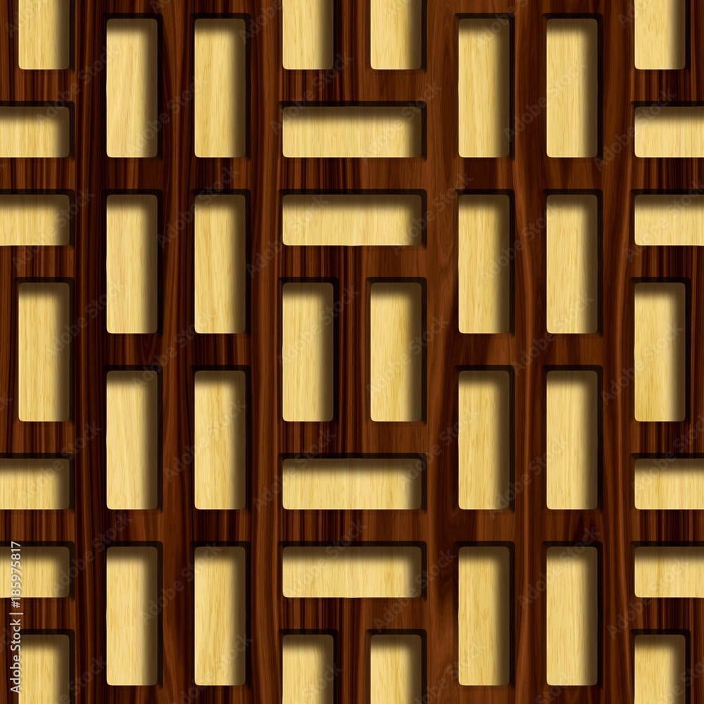 Wooden lattice on wood background. Seamless pattern. Wooden lattice on wood background. Seamless pattern.