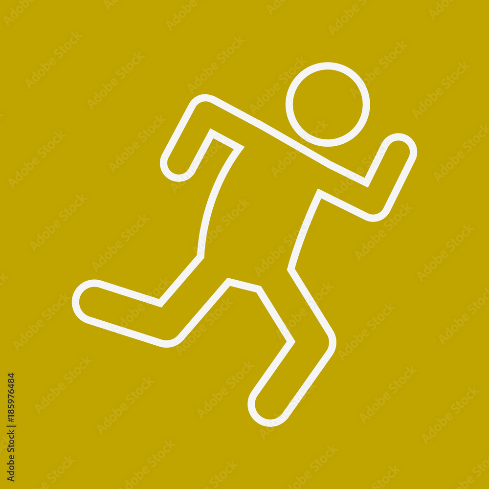 Marathon Run Outline Sport Figure Symbol Vector Illustration Graphic Marathon Run Outline Sport Figure Symbol Vector Illustration Graphic