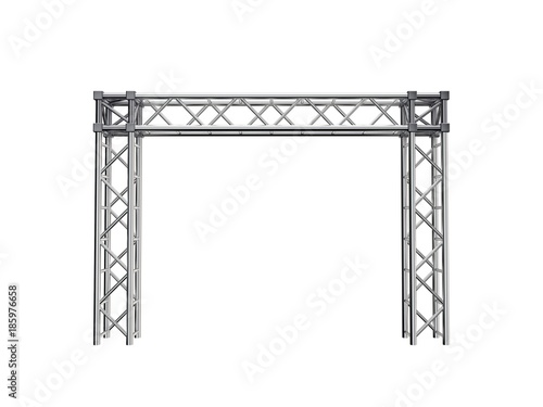 Truss construction. Isolated on white background. 3D rendering illustration.