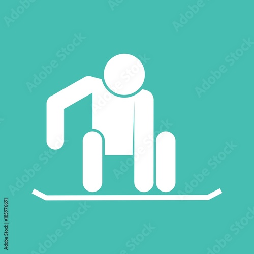 Snowboarding Sport Figure Symbol Vector Illustration Graphic