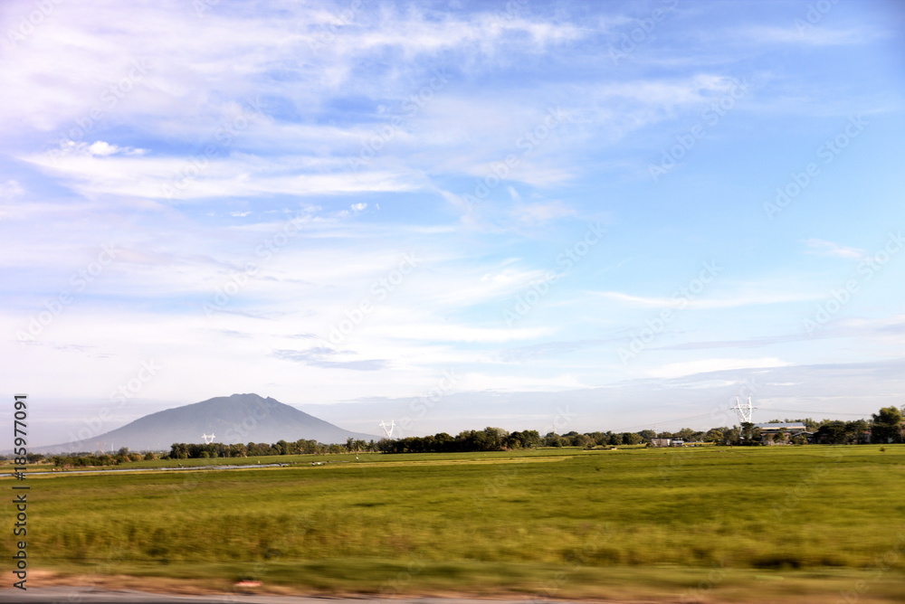 MANILA, PHILIPPINES, DECEMBER 12, 2017, ROAD FROM MANILA TO BAGUIO CITY VIEW WITH CAR MANILA, PHILIPPINES, DECEMBER 12, 2017, ROAD FROM MANILA TO BAGUIO CITY VIEW WITH CAR