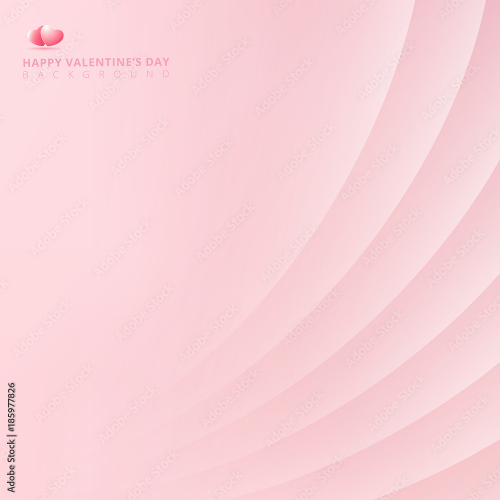 Abstract pink light background with curve lines smooth for valentines day, Vector illustration