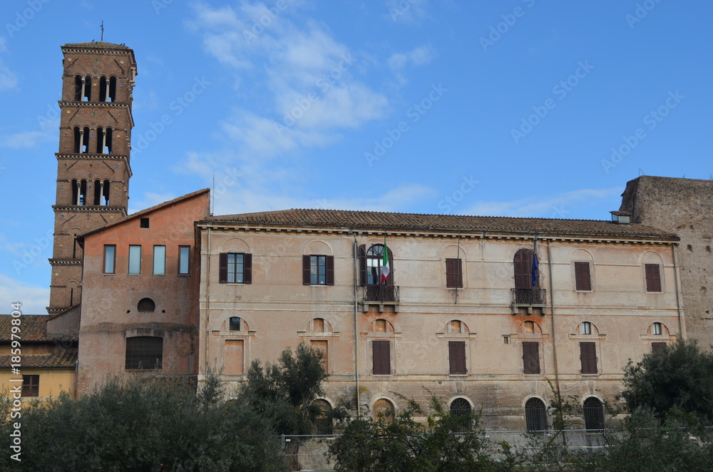 Rome - Bell Tower of Church of Santa Francesca Romana