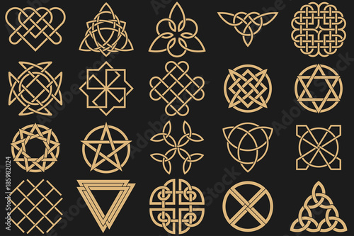 Set of ancient symbols