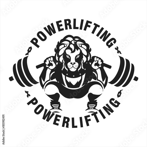 Powerlifting barbell squat