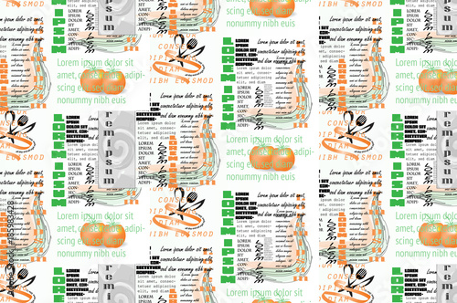 vector image, looks like collage newspaper