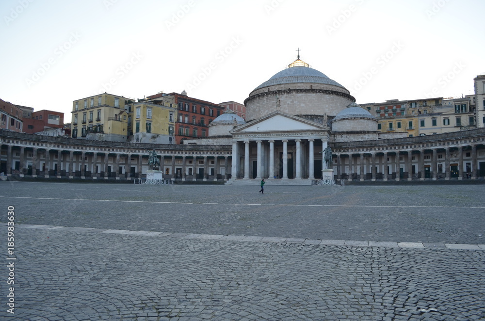 Naples - Piazza del Plebiscito and the Basilica