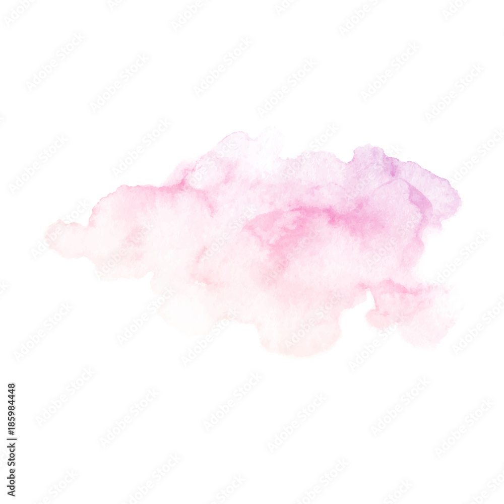 Hand painted purple and pink watercolor texture isolated on the white background. Usable as a template for cards, invitations and more.