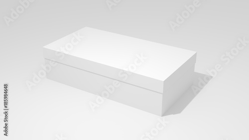 3D White box mock up illustrating.