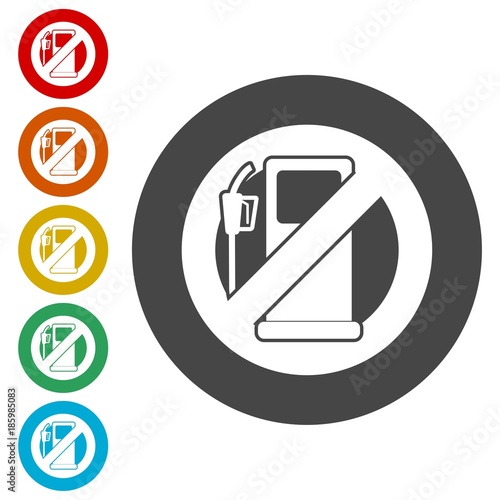 No Gas Sign, No fuel warning sign 