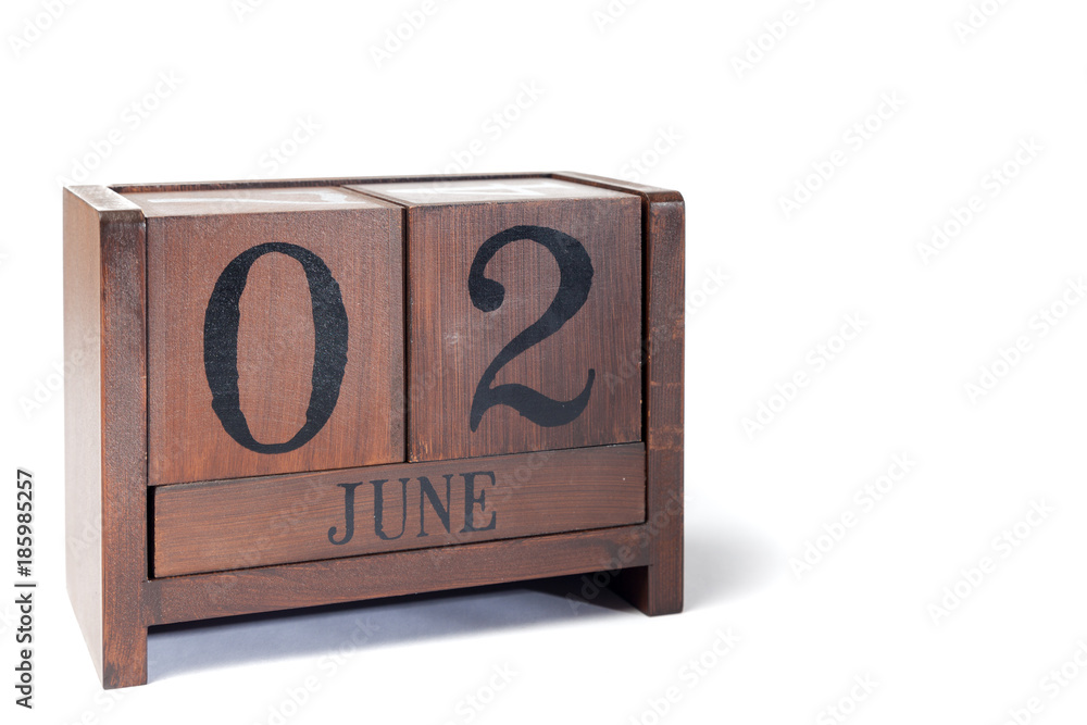 Wooden Perpetual Calendar set to June 2nd Wooden Perpetual Calendar set to June 2nd