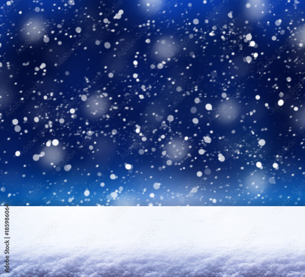 Winter Background of Snow and Table free Space. Winter Background of Snow and Table free Space.