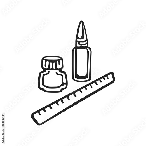 Vector hand drawn icon of clerical