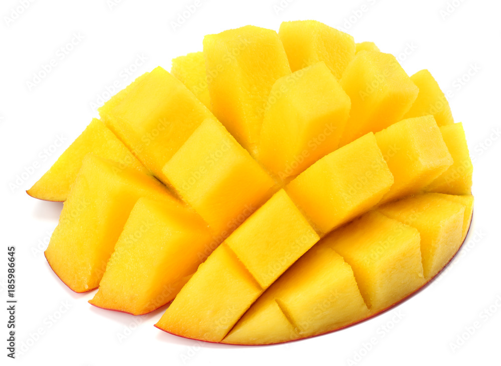 mango slice isolated on white background mango slice isolated on white background