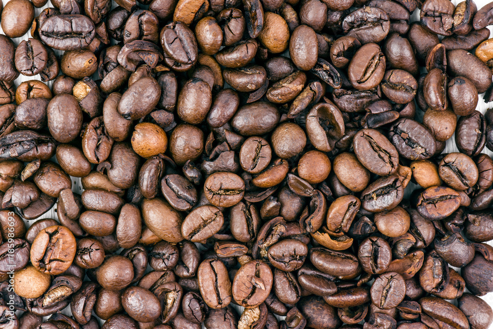 Closeup Of An Italian Roasted Coffee Beans With High Detail Closeup Of An Italian Roasted Coffee Beans With High Detail