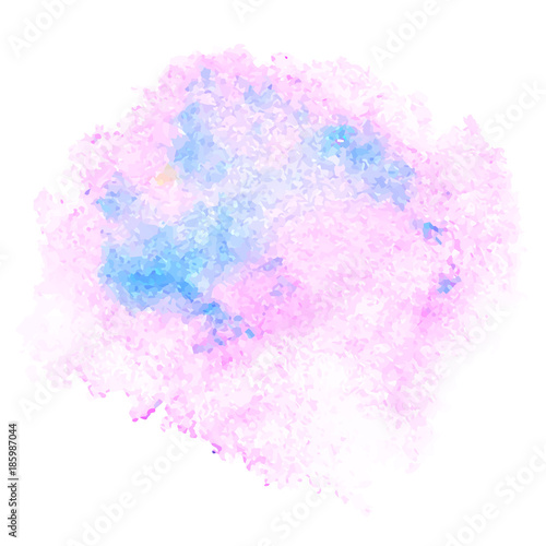 Purple watercolor stain isolated on white background
