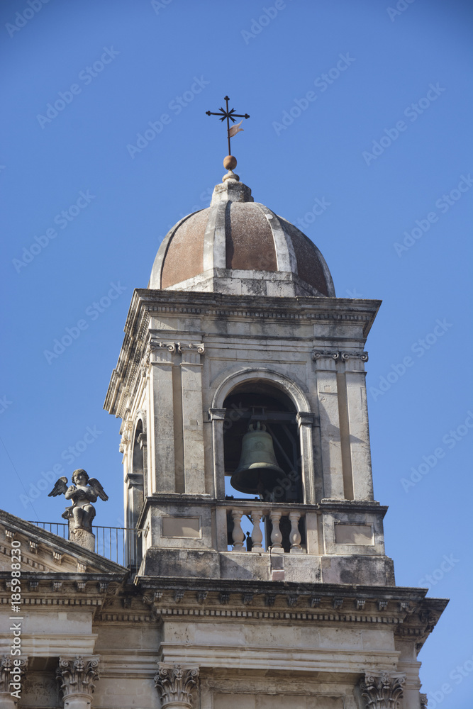 Bell tower in Acireale, Sicily