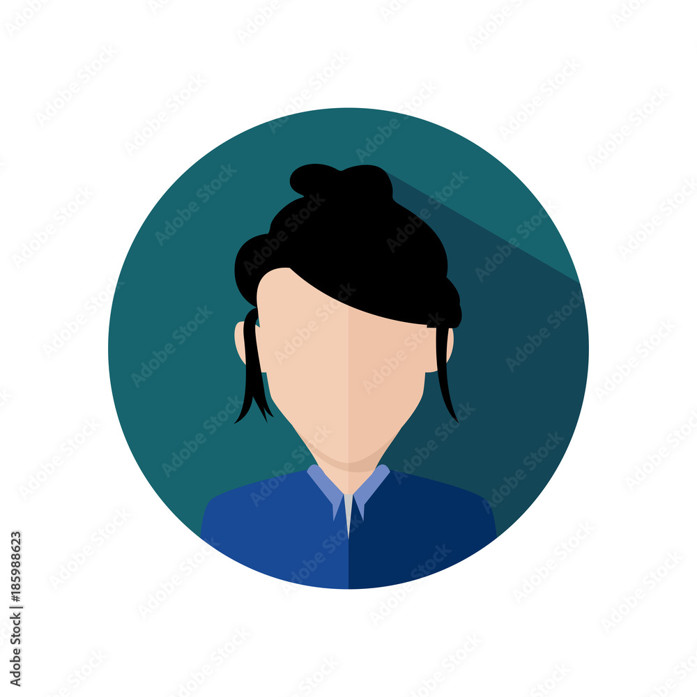 Messy Hair Business Women Circular Icon Vector Illustration Graphic Messy Hair Business Women Circular Icon Vector Illustration Graphic