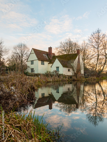 autumn willy lotts cottage no people empty water reflection old historic place constable photo