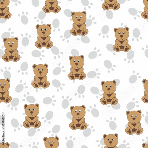 Obraz na płótnie Repeatable pattern for children. Seamless wallpaper in a bowl. w salonie