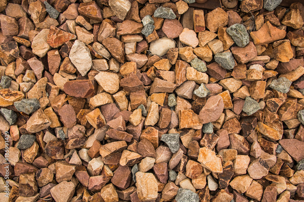 Stone texture of the train tracks Stone texture of the train tracks