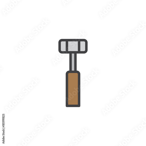 Medical hummer filled outline icon, line vector sign, linear colorful pictogram isolated on white. Symbol, logo illustration. Pixel perfect vector graphics
