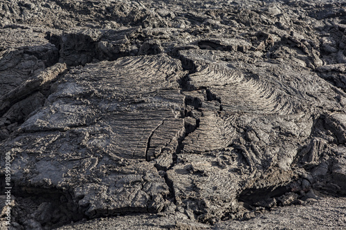 Stones of volcanic flow give a beautiful  structure