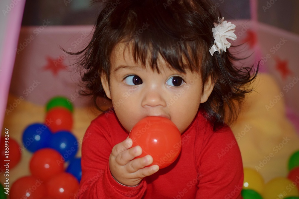 Baby hot sale holding ball