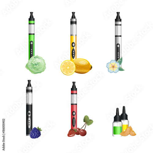 Vape device set cigarette vaporizer vapor juice bottle