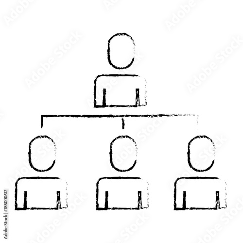 business people organizational hierarchical scheme