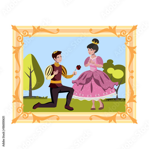 Prince and princess in the picture