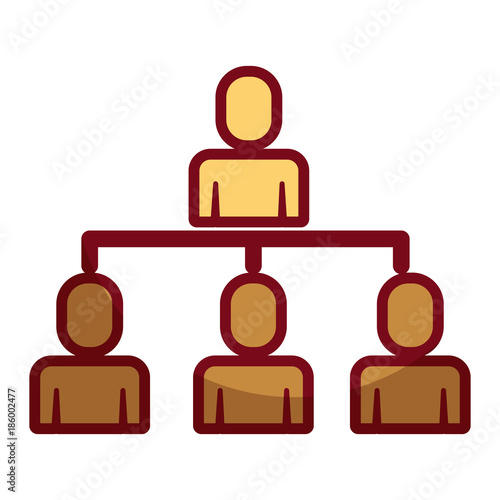 business people organizational hierarchical scheme