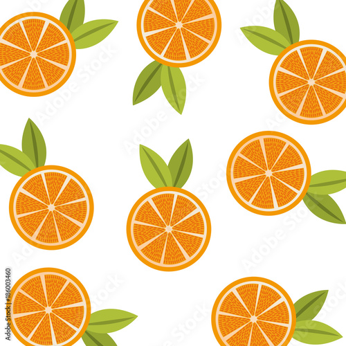 orange juicy fruit seamless pattern vector illustration