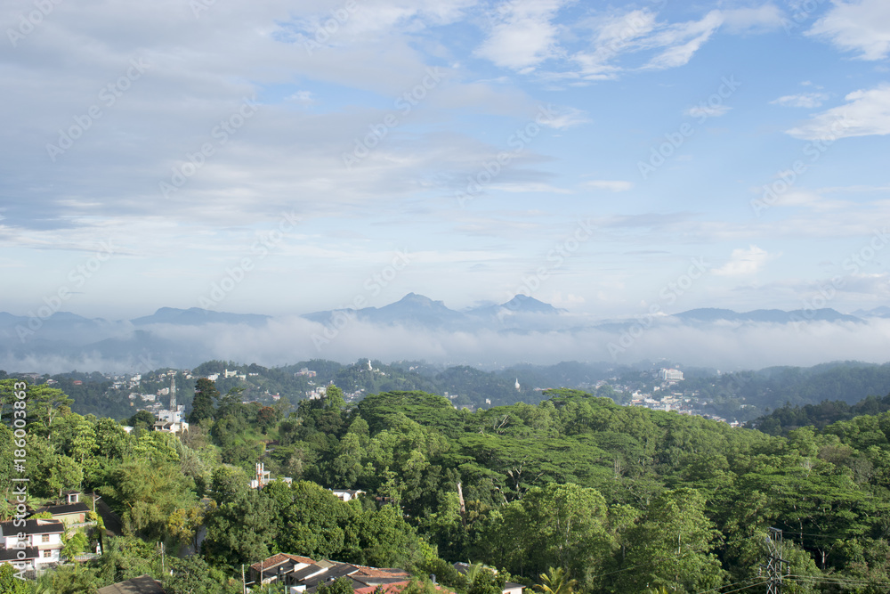 Widok z lotu ptaka na Kandy, Sri Lanka Widok z lotu ptaka na Kandy, Sri Lanka