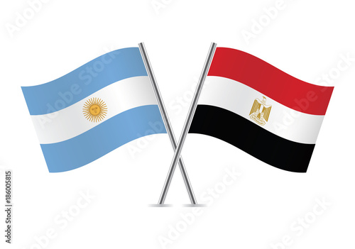 Argentina and Egypt flags. Vector illustration. Free Download Argentina and Egypt flags. Vector illustration. - GFXLoad