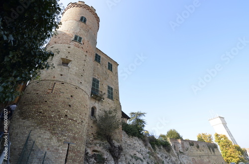 View of the fortress castle of Calosso, Piedmont, Italy. Photo of 15 October 2017 at 15:00 photo