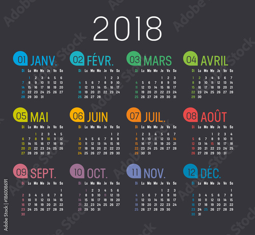 Calendrier Agenda 2018