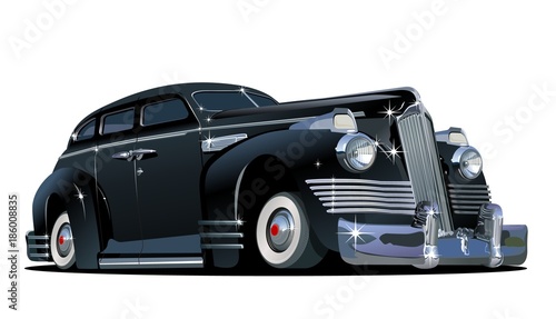 Cartoon retro car