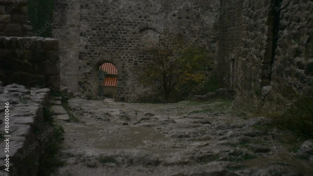 Montenegro, Bar. Rain in the Ruin of the old Fortress. Montenegro, Bar. Rain in the Ruin of the old Fortress.