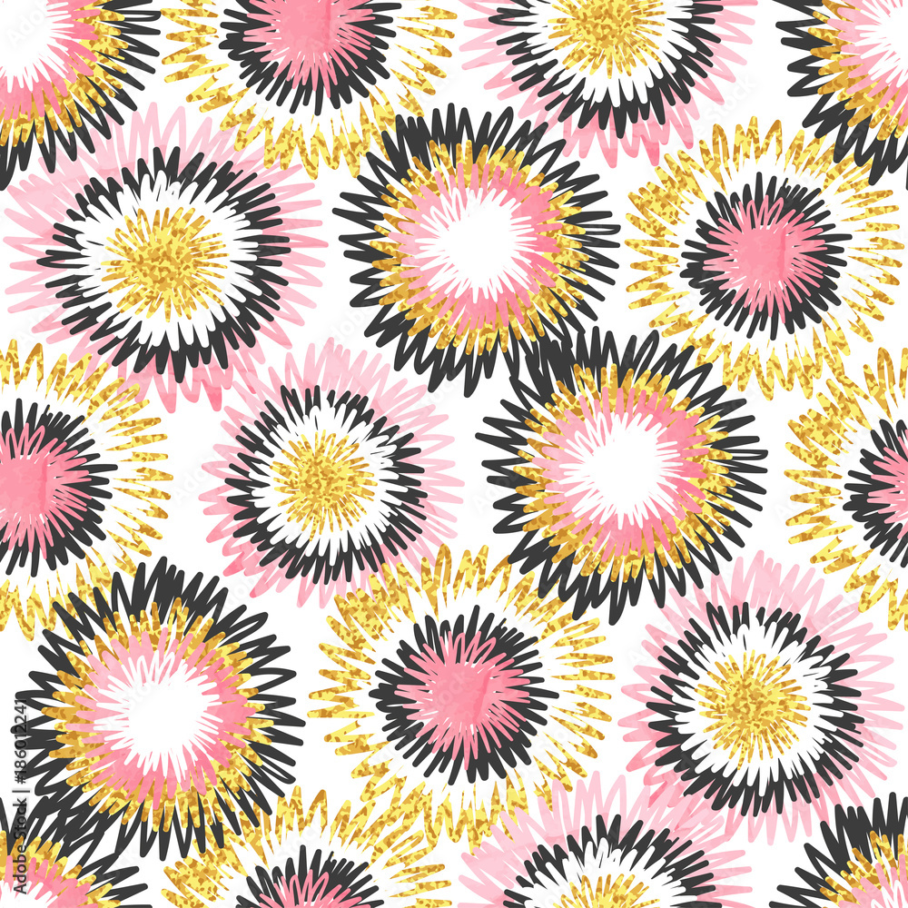 Abstract hand drawn circles seamless pattern. Vector illustration, sketch design. Abstract hand drawn circles seamless pattern. Vector illustration, sketch design.