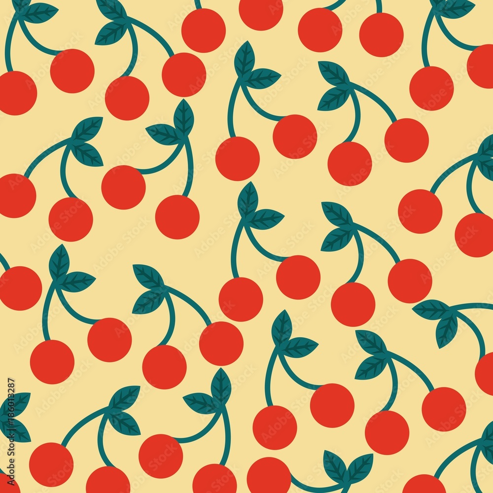 seamless pattern fruit fresh cherry image seamless pattern fruit fresh cherry image