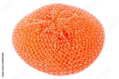Orange vibrant plastic scourer
